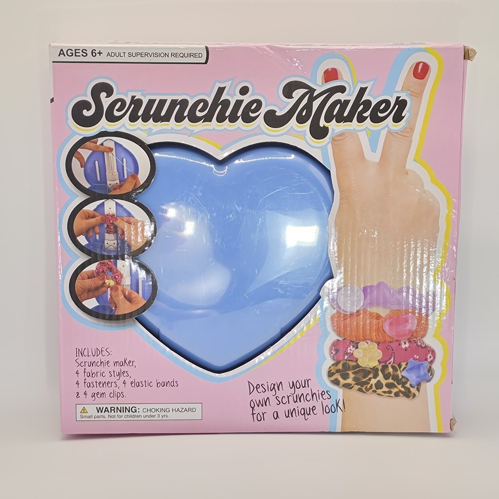 Scrunchie Maker Craft Kit DIY Hair Accessories Girls Activity Set Ages 6+ New